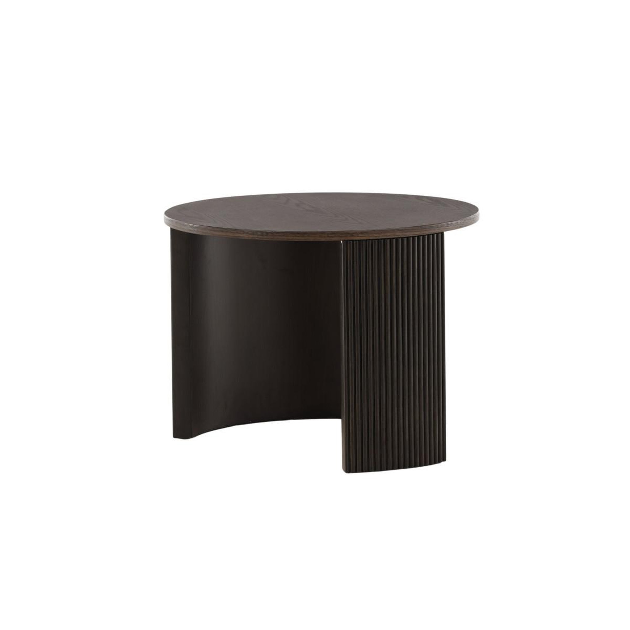Voir la diapositive 2 : Paris Prix Table basse nervurée  bristol  60cm marron