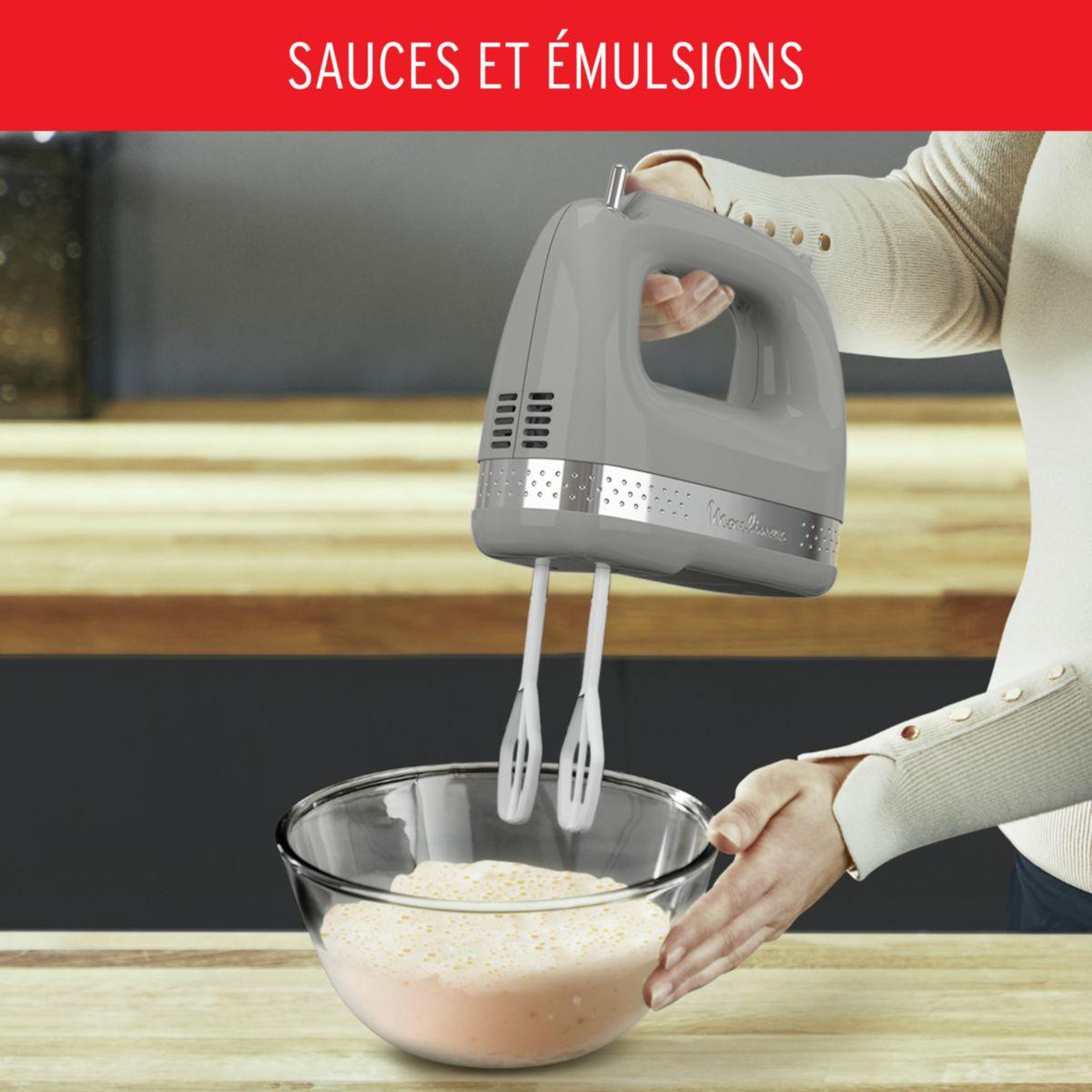 Voir la diapositive 5 : MOULINEX Batteur soleil pepper hm211e10