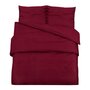 Voir la diapositive 2 : VIDAXL Ensemble de housse de couette Bordeaux 135x200 cm Microfibre