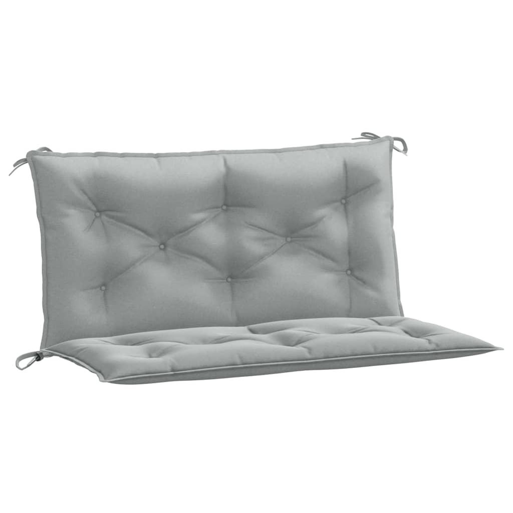 Voir la diapositive 2 : VIDAXL Coussins de banc de jardin lot de 2 gris clair melange tissu
