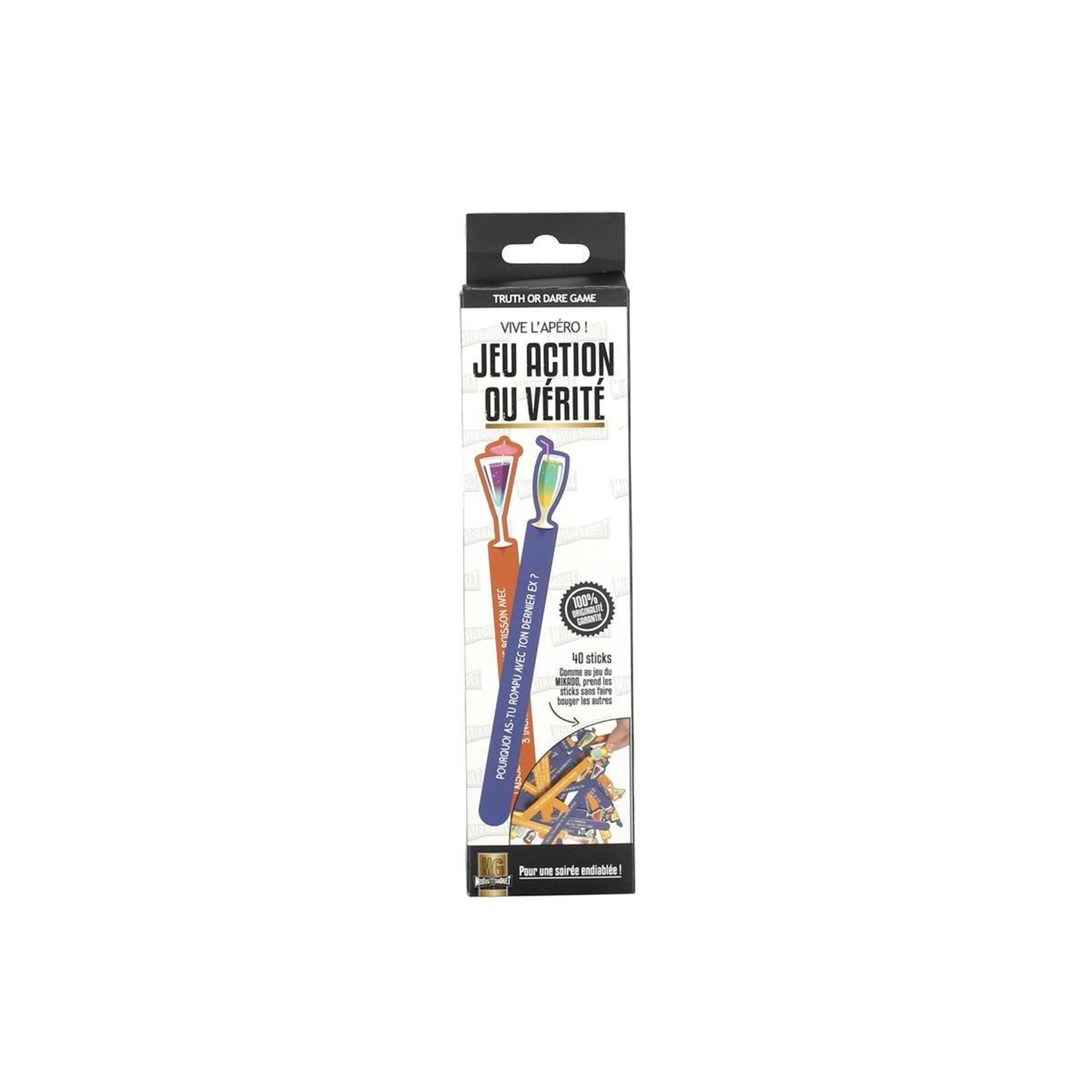 Voir la diapositive 2 : MISTER GADGET Jeu de soirée  action ou vérité  20cm multicolore