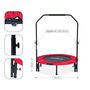 Voir la diapositive 2 : JUMP4FUN Mini Trampoline Fitness Jump4fun Pliable Double-Bar - Ø92cm