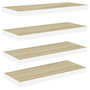 Voir la diapositive 2 : VIDAXL Etageres flottantes 4 pcs chene et blanc 80x23,5x3,8 cm MDF
