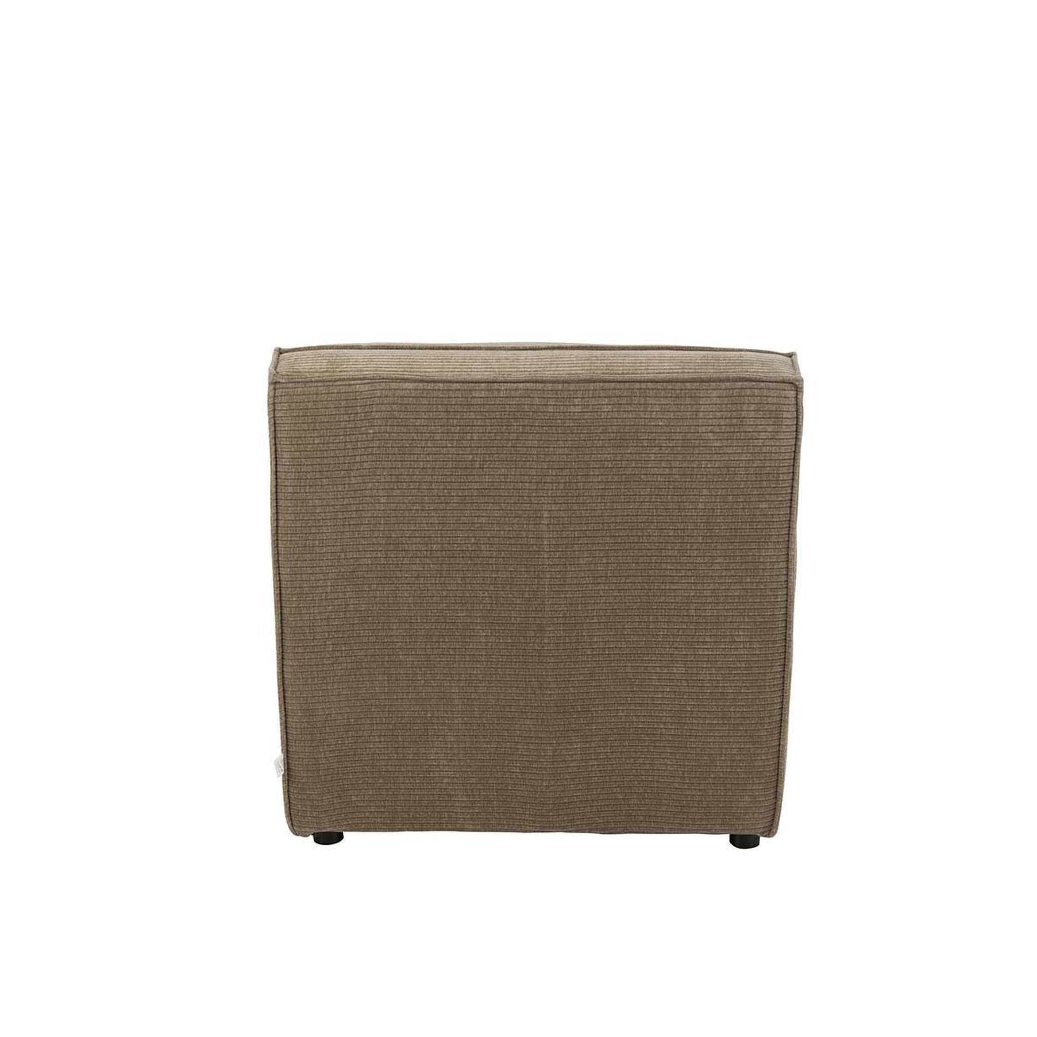 Voir la diapositive 4 : J-LINE Module canapé matelassé  grid  97cm taupe foncé