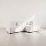 Voir la diapositive 1 : LISA DESIGN Curtis - canapé d'angle droit 4 places sans accoudoir en tissu texturé