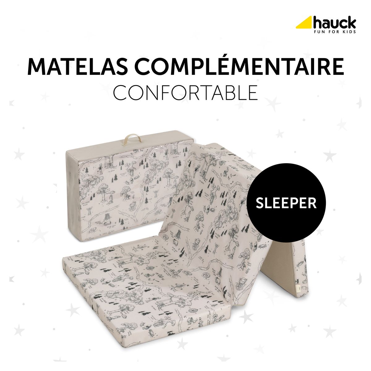 HAUCK Matelas pour lit parapluie Sleeper Winnie l'ourson Beige