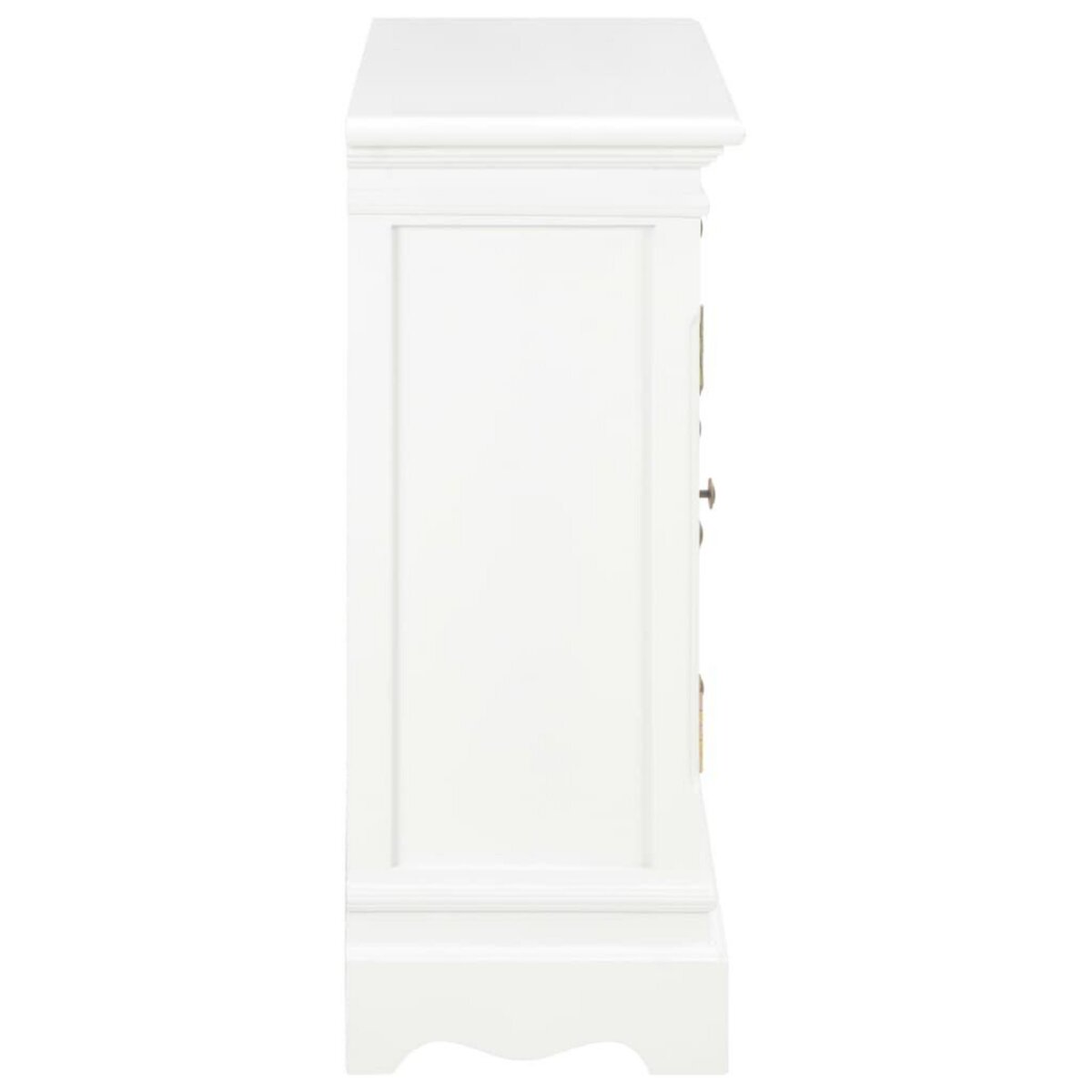 VIDAXL Buffet blanc 70x28x70 cm bois de pin massif