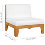 Voir la diapositive 6 : VIDAXL Salon de jardin 6 pcs avec coussins Bois d'acacia solide