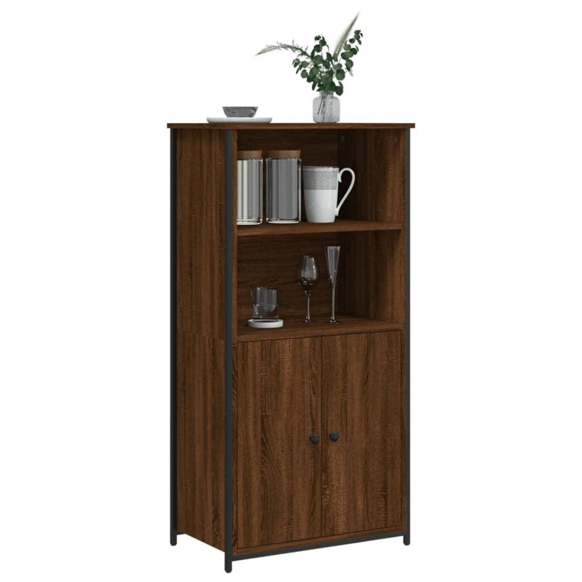 VIDAXL Buffet haut chene marron 62x36x121,5 cm bois d'ingenierie