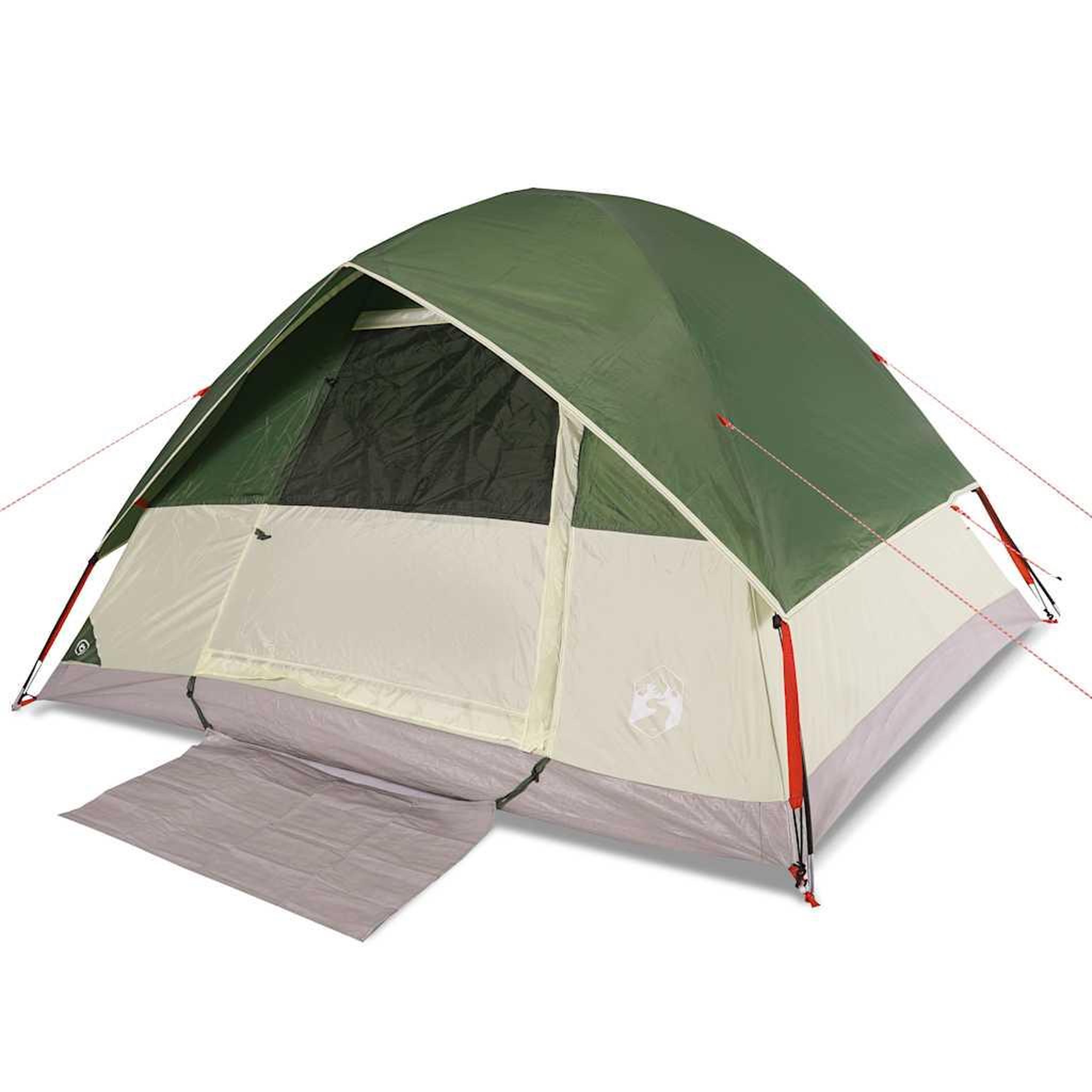 Voir la diapositive 2 : VIDAXL Tente familiale a dome 6 personnes vert impermeable
