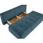 Voir la diapositive 3 : BEST MOBILIER Bowie - canapé 3 places convertible coffre + coussin rond inclus en tissu texturé