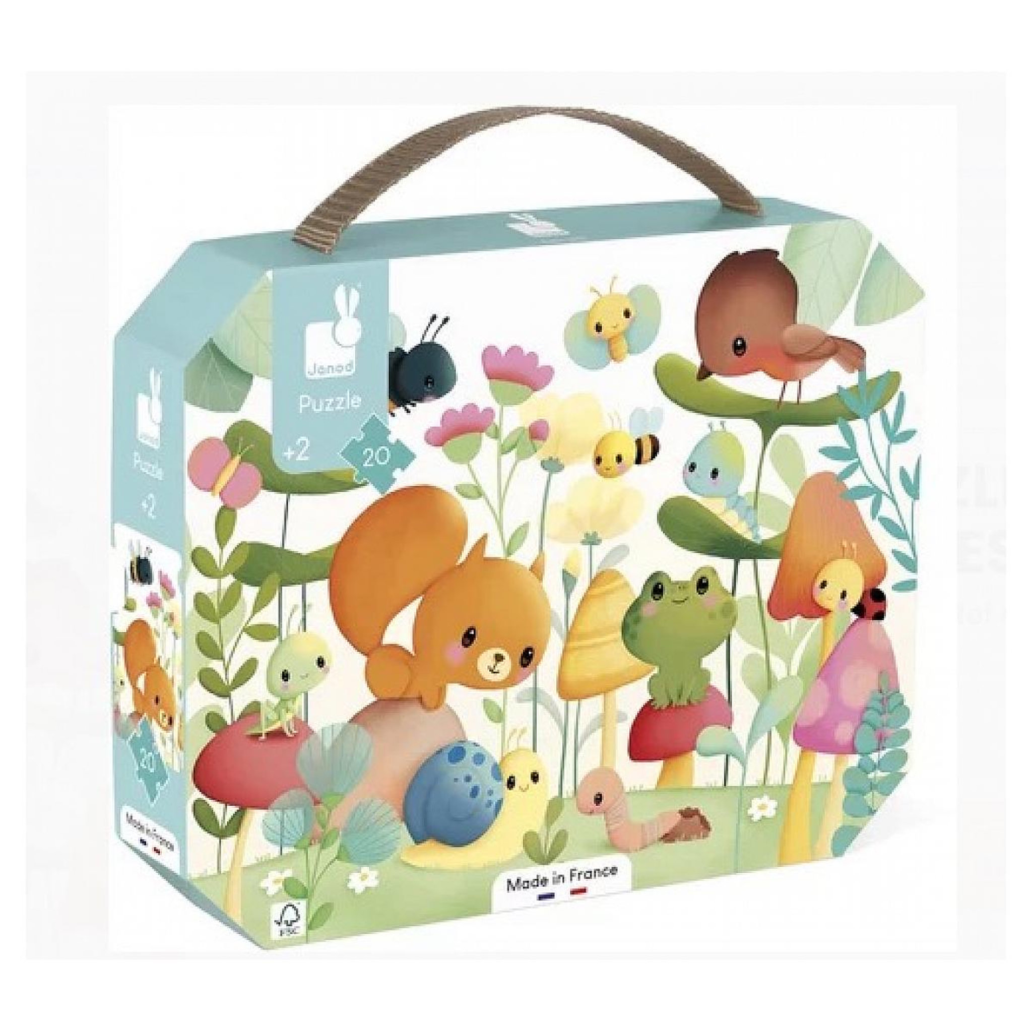 JANOD Puzzle Les compagnons du jardin - 20 pcs