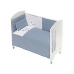INTERBABY Parure de lit 3 Pcs. Nid d'abeille Mod. Viggo Pétrole