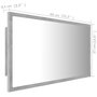Voir la diapositive 6 : VIDAXL Miroir a LED de salle de bain Gris beton 80x8,5x37 cm Acrylique