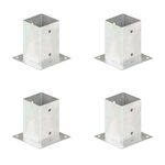 VIDAXL Ancres de poteau 4 pcs Metal galvanise 91 mm