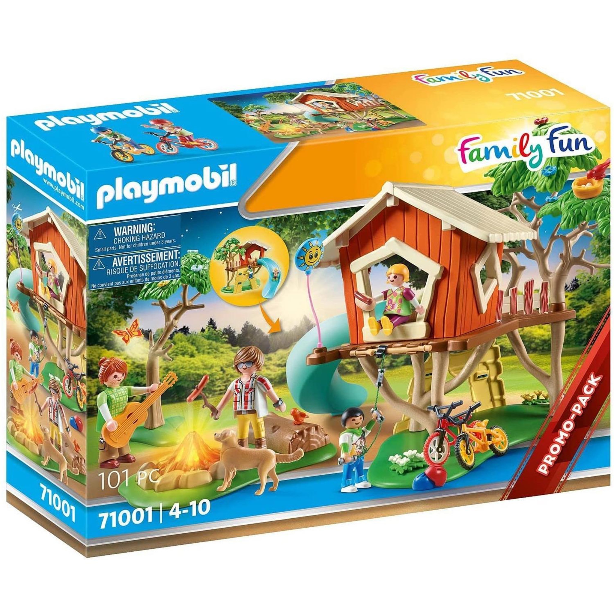PLAYMOBIL Family Fun Cabane dans les arbres et toboggan