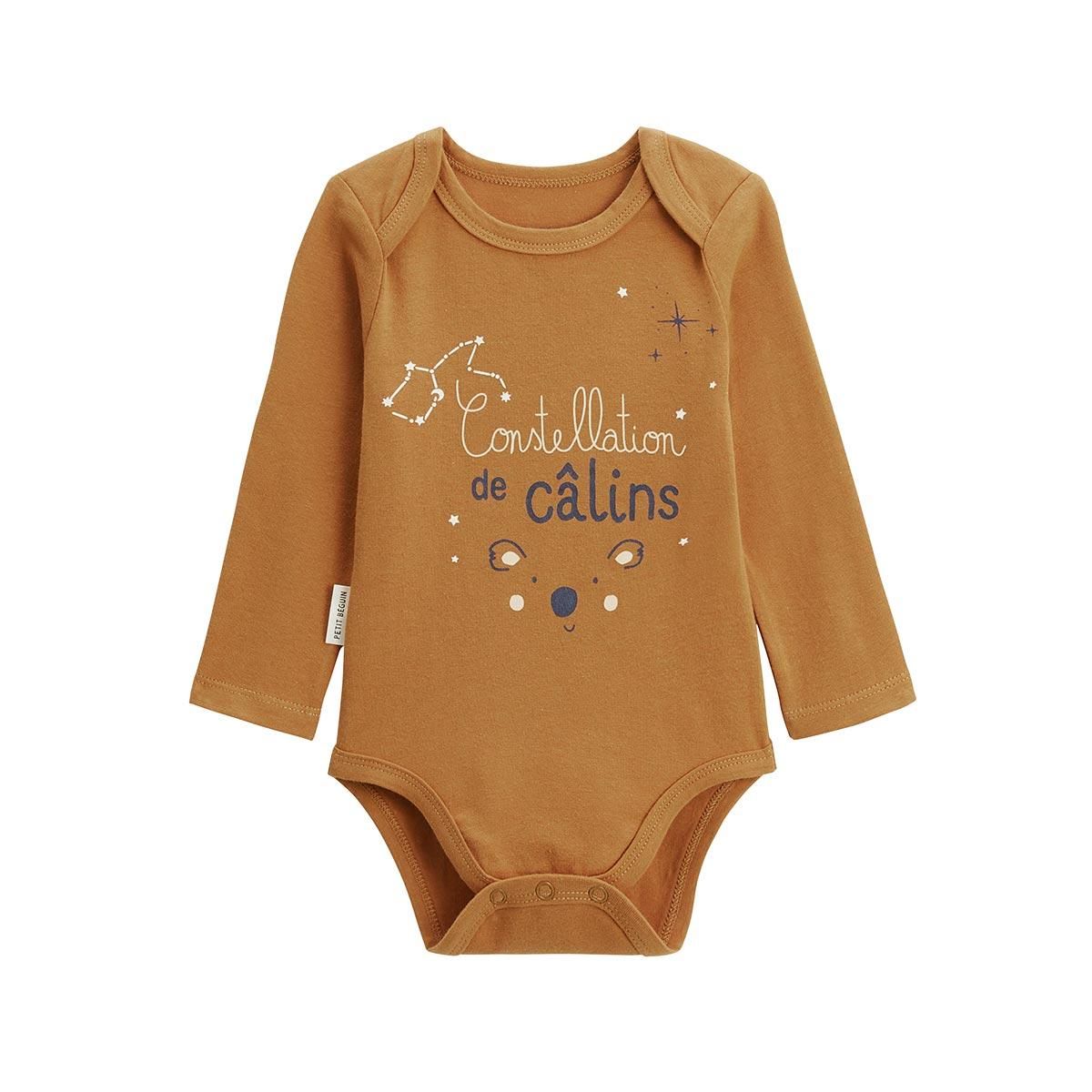 Petit Béguin Lot de 2 bodies bébé manches longues Constellation