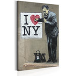 Paris Prix Tableau Imprimé  I Love New York - Banksy. Coloris disponibles : Multicolore