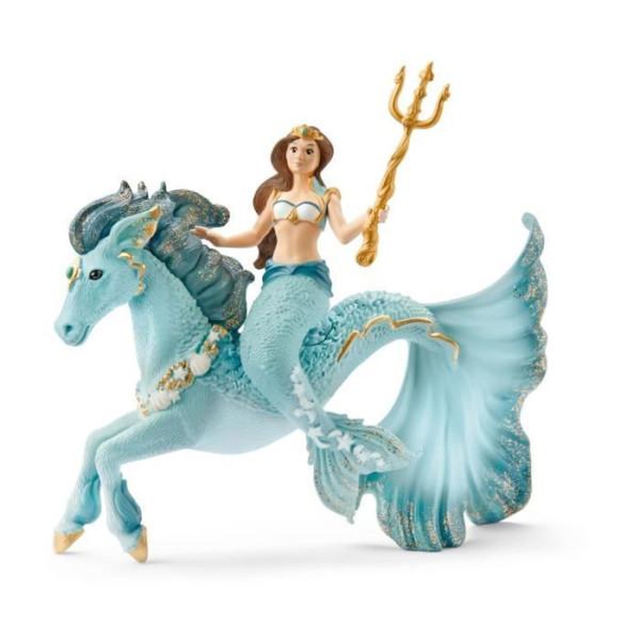 Voir la diapositive 2 : Schleich Figurine Sirene Eyela sur cheval de mer - avec sa Baguette Magique - Schleich 70594 Bayala - Des 5 ans