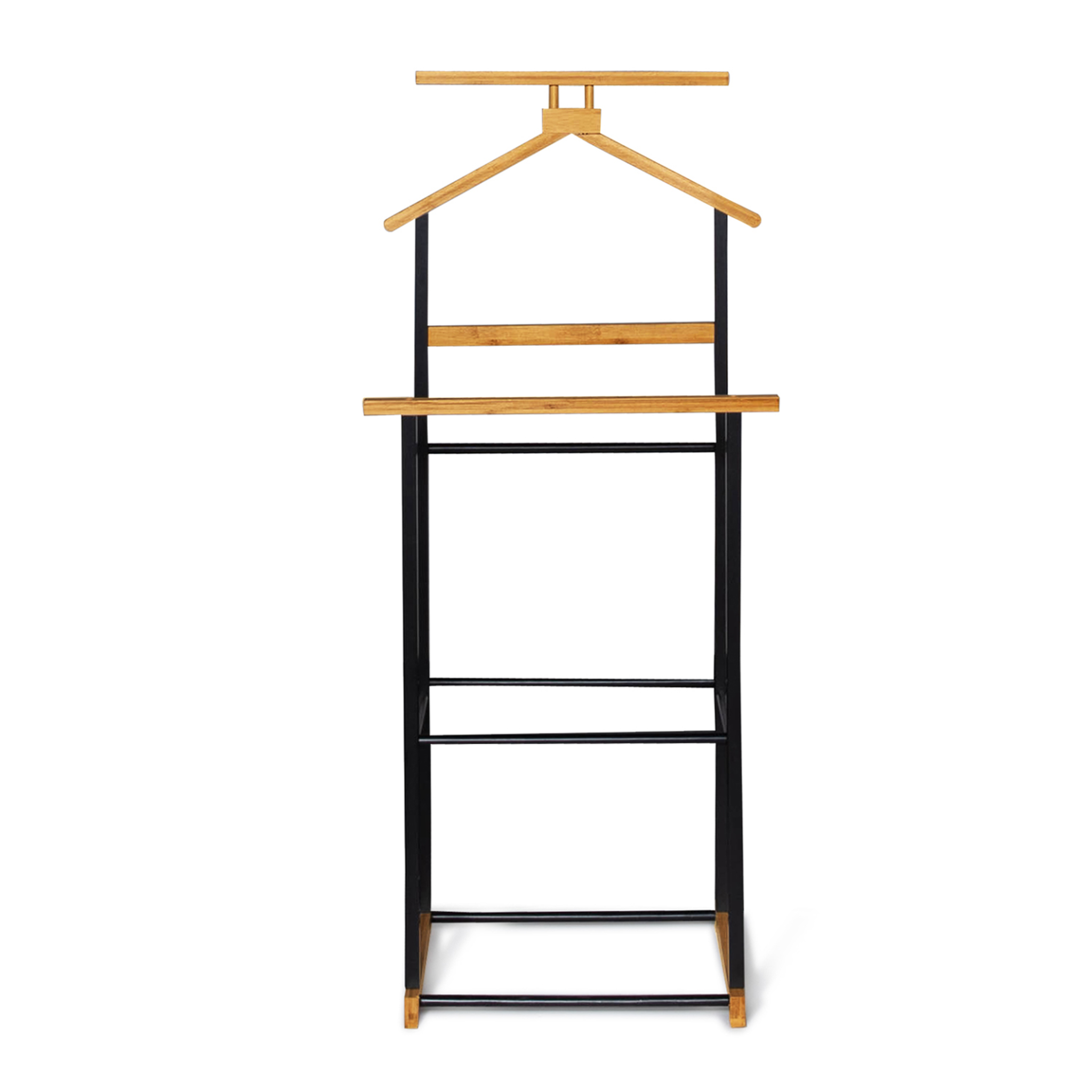 Voir la diapositive 3 : ID MARKET Valet de chambre tom effet bois et métal