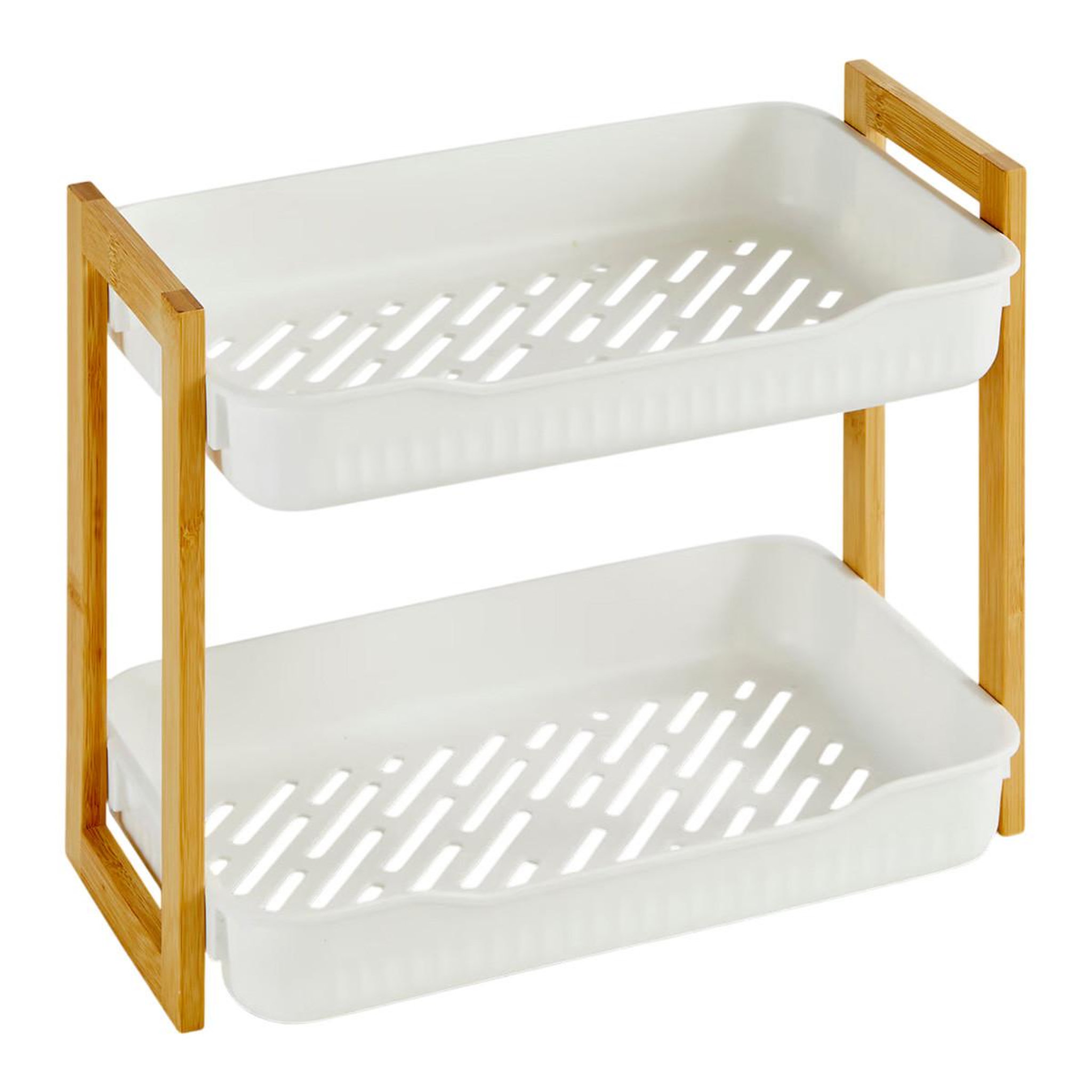 FIVE Étagère de douche 2 niveaux  natureo  35cm blanc
