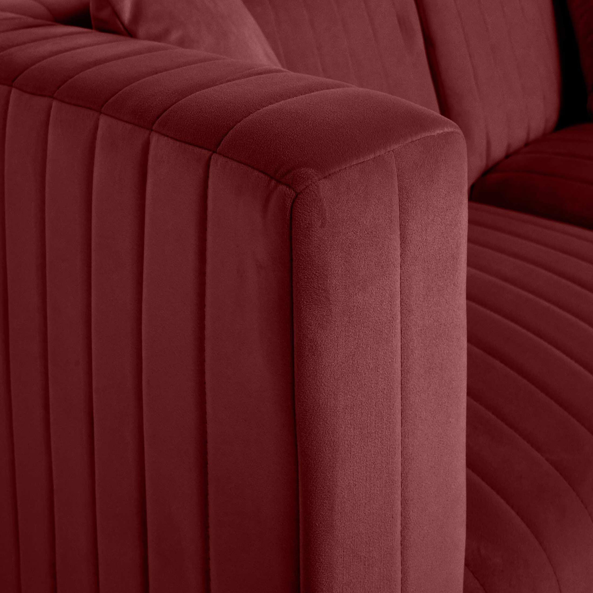 Voir la diapositive 2 : BEST MOBILIER Nova - canapé modulable d'angle gauche - 5 places - en velours