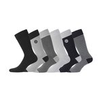 SERGE BLANCO Lot de 6 Paires de Chaussettes de ville coton homme. Coloris disponibles : Gris