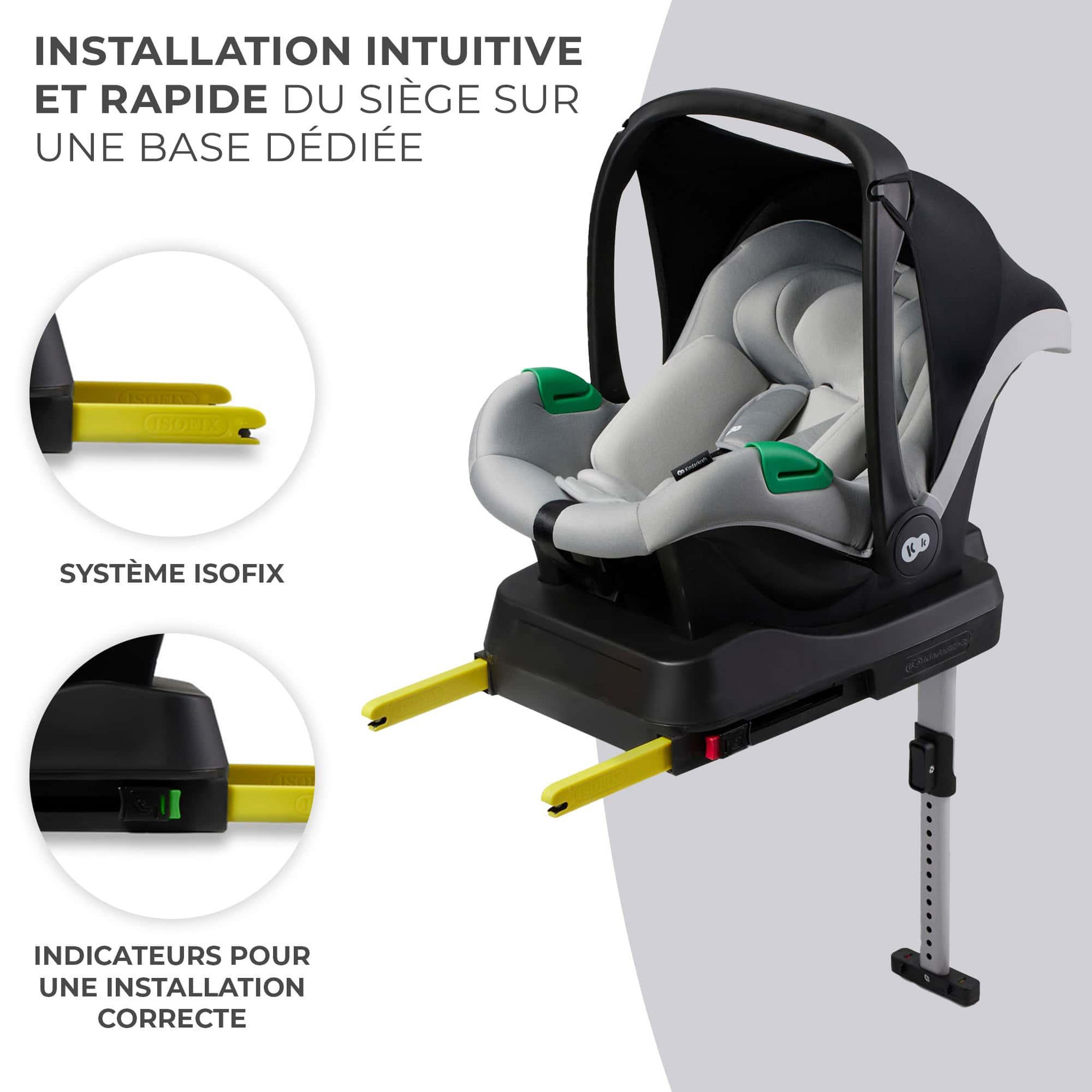 Voir la diapositive 4 : KINDERKRAFT Siège auto i-Size naissance avec protections renforcées