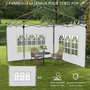 Voir la diapositive 6 : OUTSUNNY Lot de 2 parois latérales pour tonnelle 3 x 3 m ou 3 x 4 m - bâches de barnum 295 x 195 cm blanc