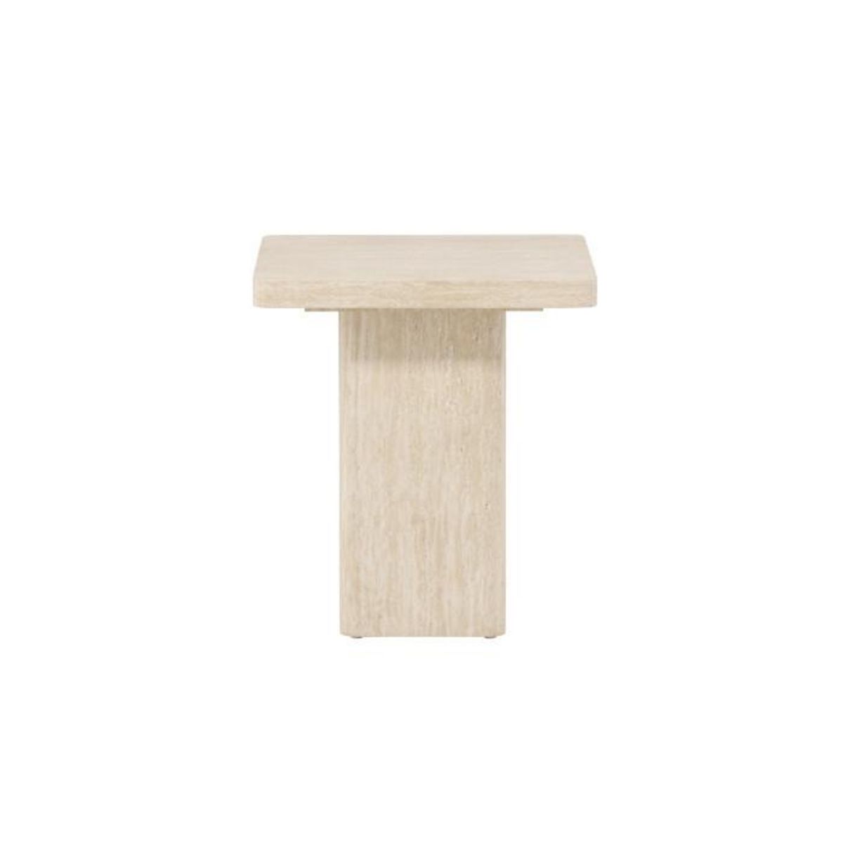 Paris Prix Table d'Appoint Effet Travertin  Qvart  56cm Beige