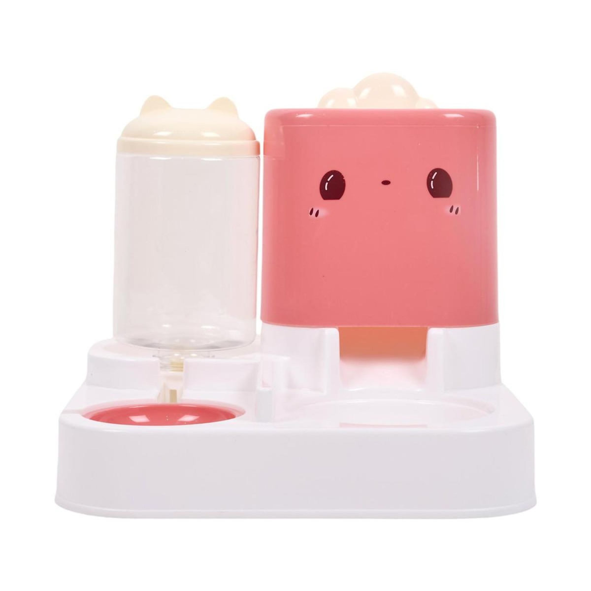 Paris Prix Distributeur d'Eau & Croquettes  Kawaii  28cm Rose