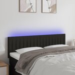 VIDAXL Tete de lit a LED Noir 144x5x78/88 cm Tissu