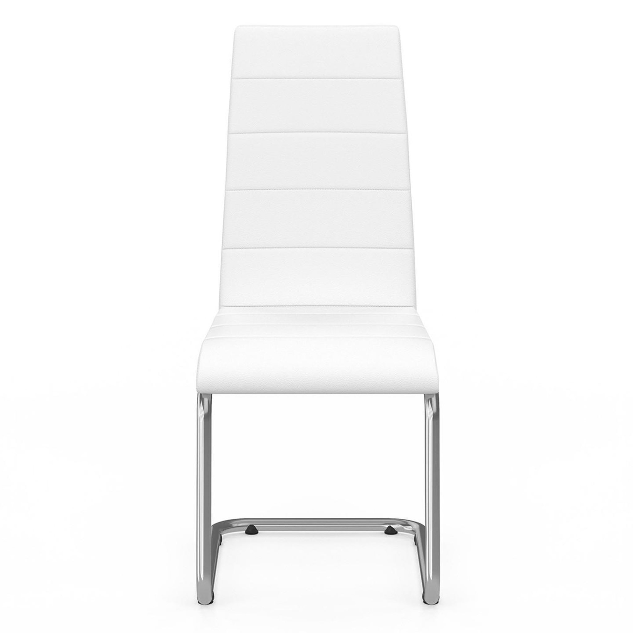 Voir la diapositive 3 : ID MARKET Lot de 6 chaises mia blanches pour salle à manger
