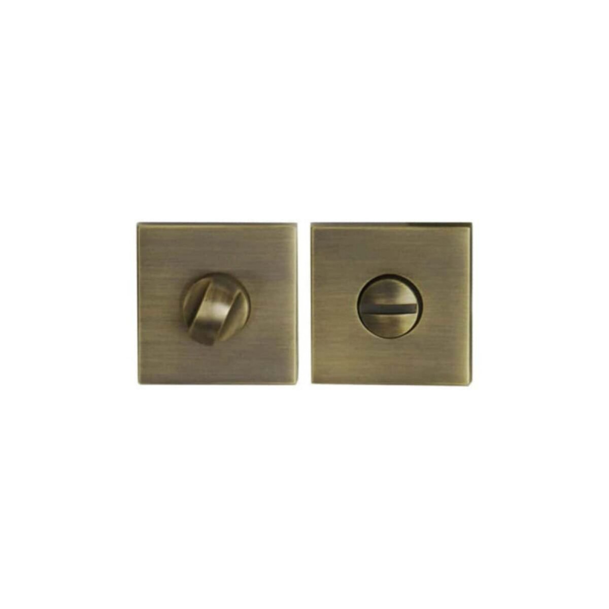 ESPACE-BRICOLAGE Rosaces carrées à condamnation - finition bronze x2