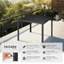 Voir la diapositive 2 : tectake Table de jardin en aluminium et plastique noir