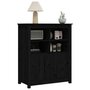 Voir la diapositive 4 : VIDAXL Buffet Noir 83x41,5x100 cm Bois massif de pin