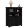 Voir la diapositive 4 : VIDAXL Buffet Noir 83x41,5x100 cm Bois massif de pin