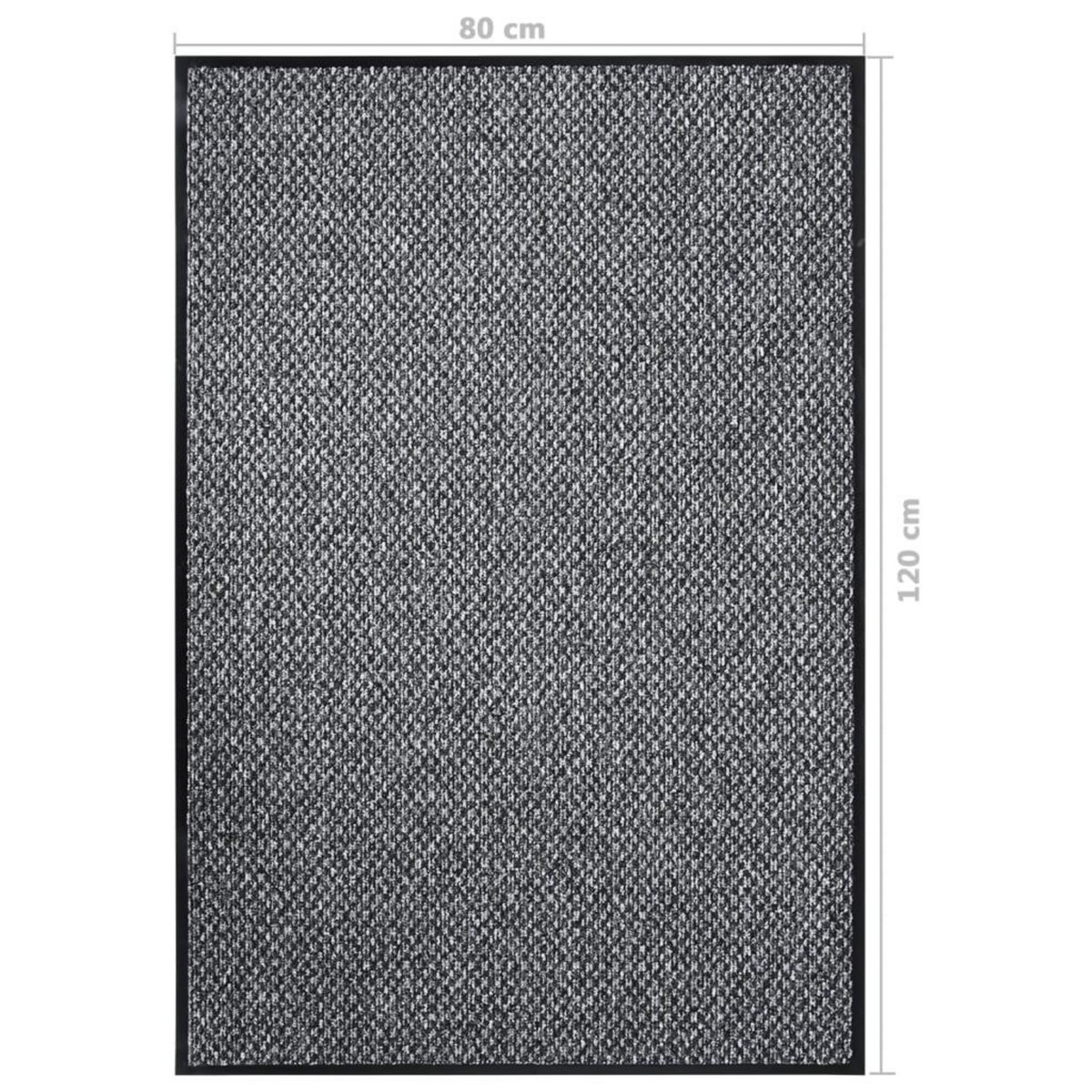 VIDAXL Paillasson Gris 80x120 cm