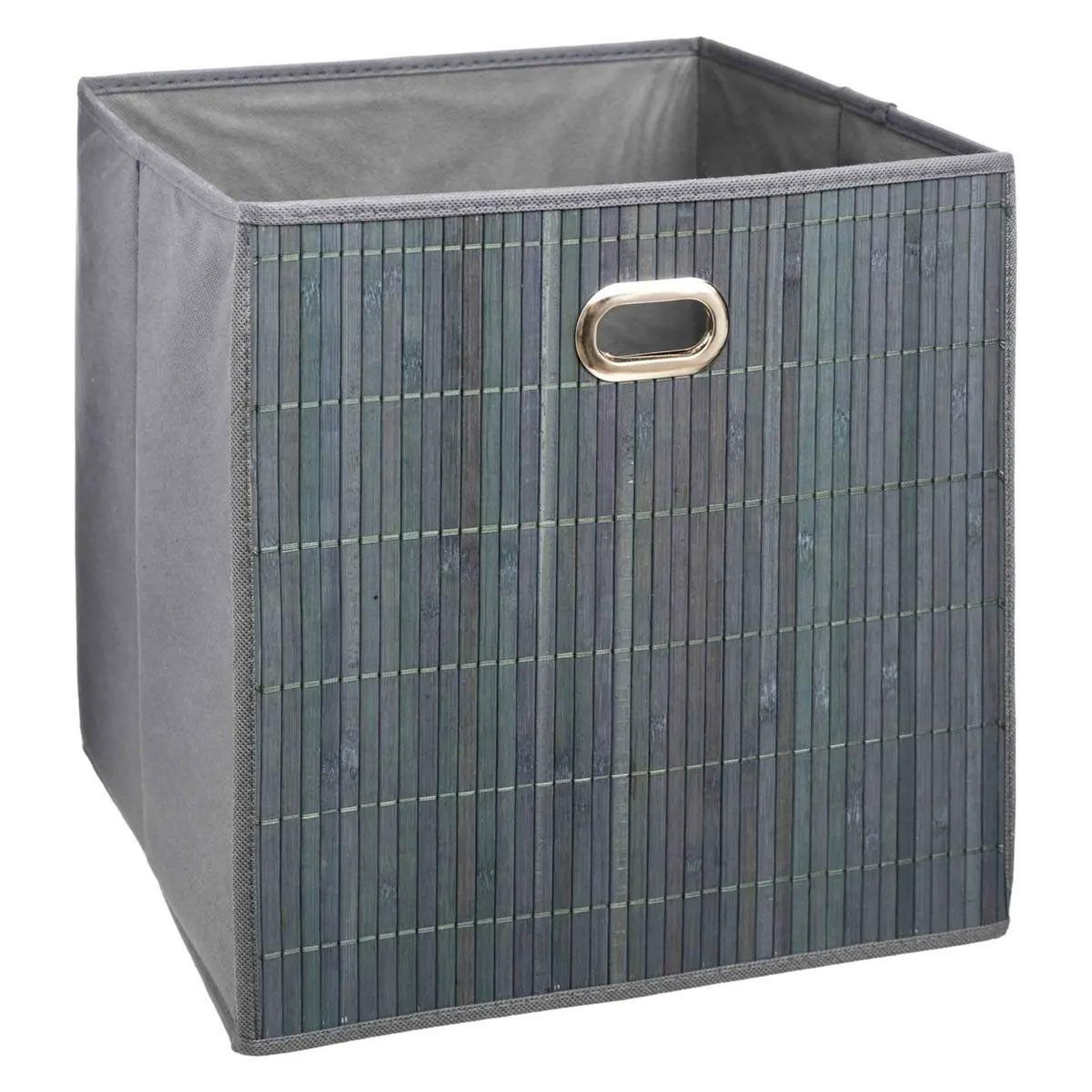 FIVE Boîte de rangement bambou  mix n'modul  31x31cm gris