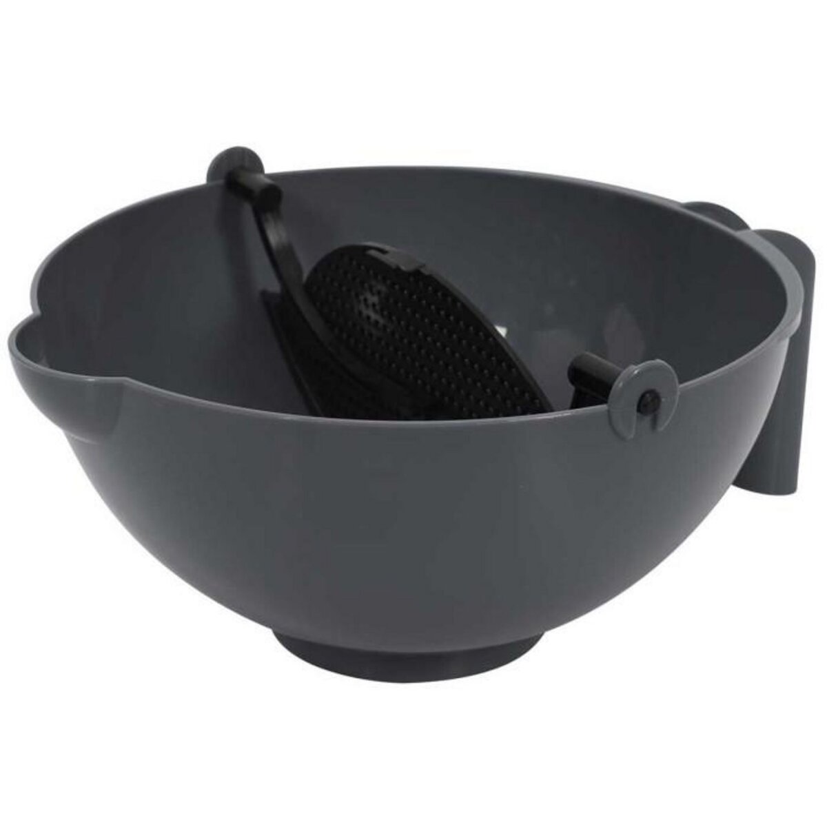 Paris Prix Bol Multifonction  Spatule & Passoire  22cm Noir