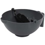 Paris Prix Bol Multifonction  Spatule & Passoire  22cm Noir