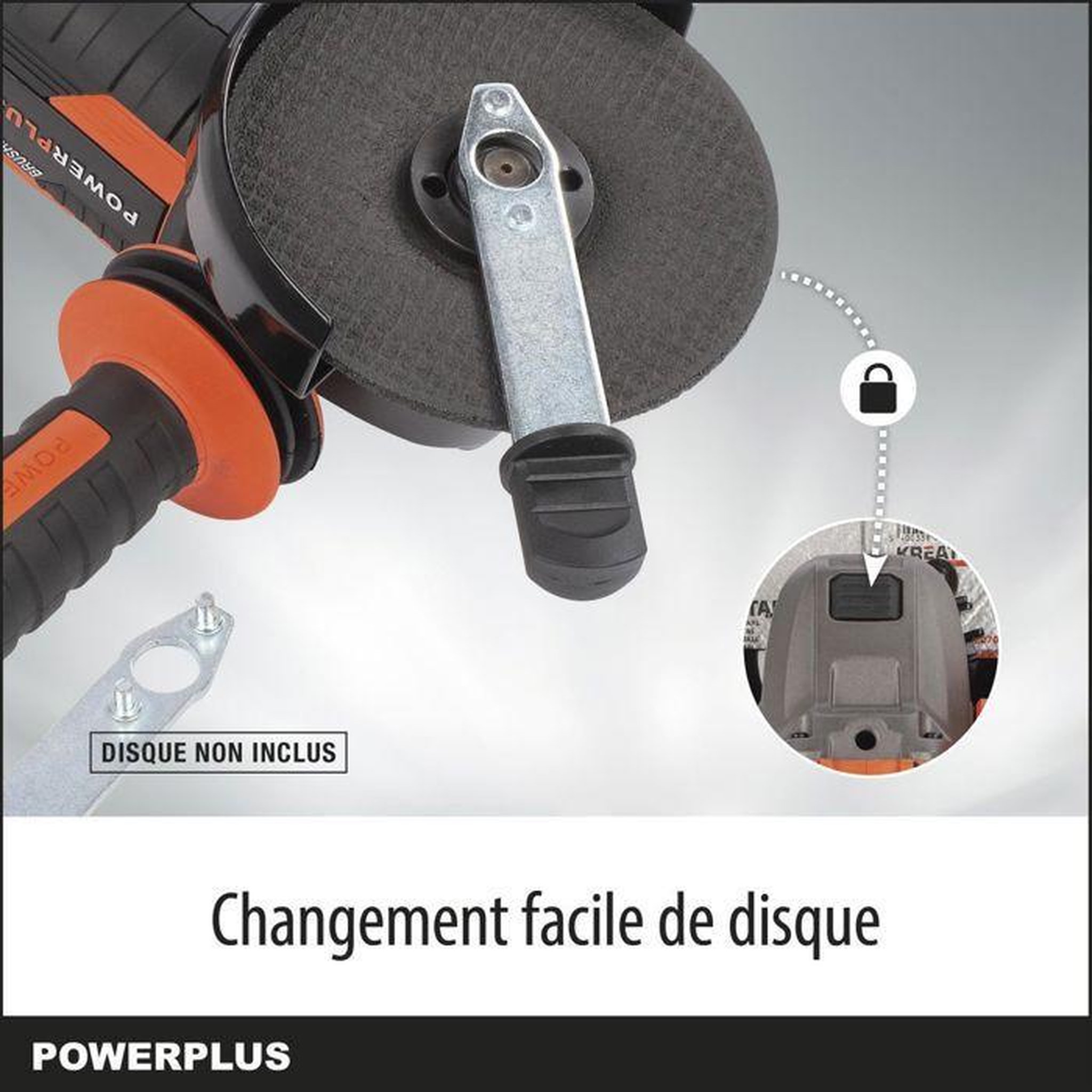 Voir la diapositive 2 : DUAL POWER Meuleuse 125mm batterie Dual Power