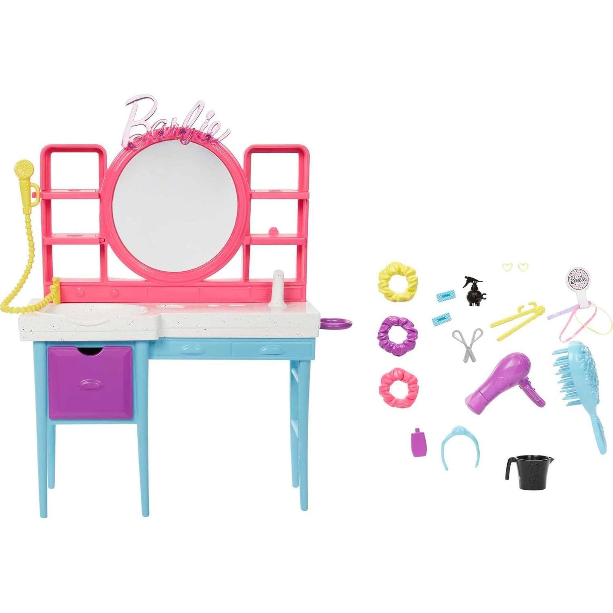Voir la diapositive 3 : MATTEL Barbie - Coffret salon de coiffure