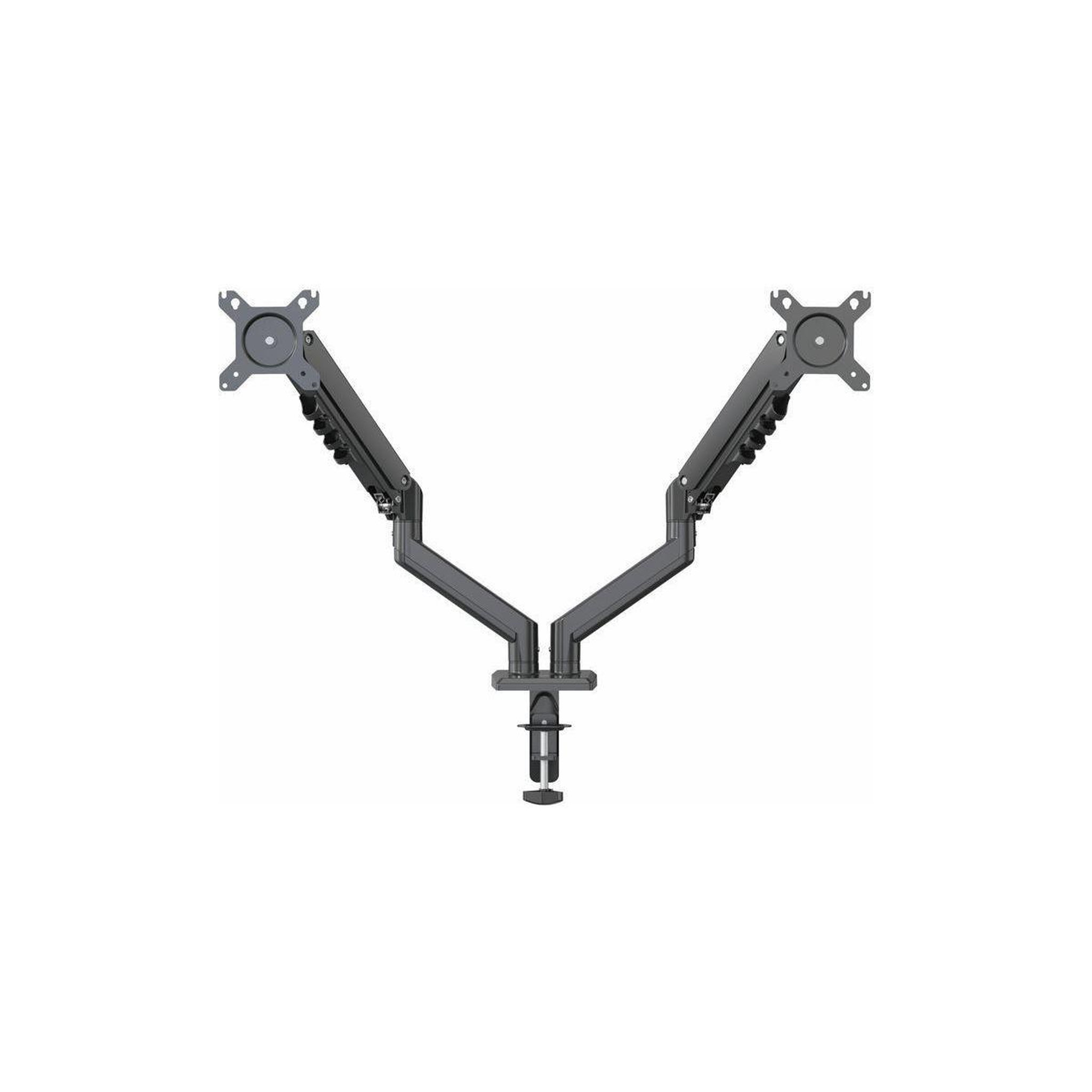 Voir la diapositive 1 : ESSENTIEL B Bras support moniteur double de 15'' à 32''