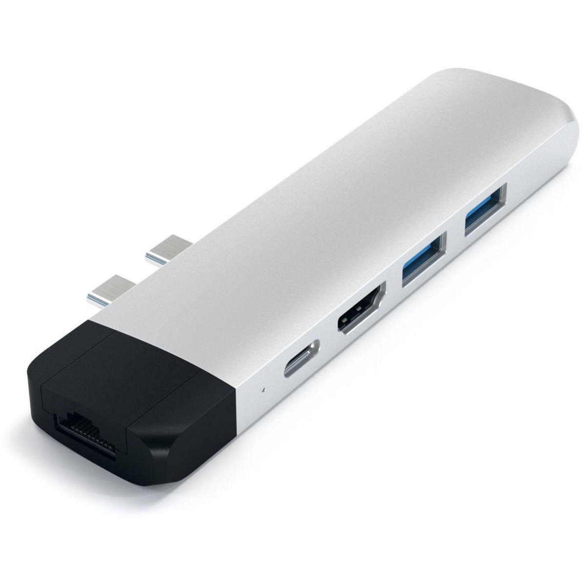 SATECHI Hub USB-C Pro + Ethernet/4K Hdmi silver