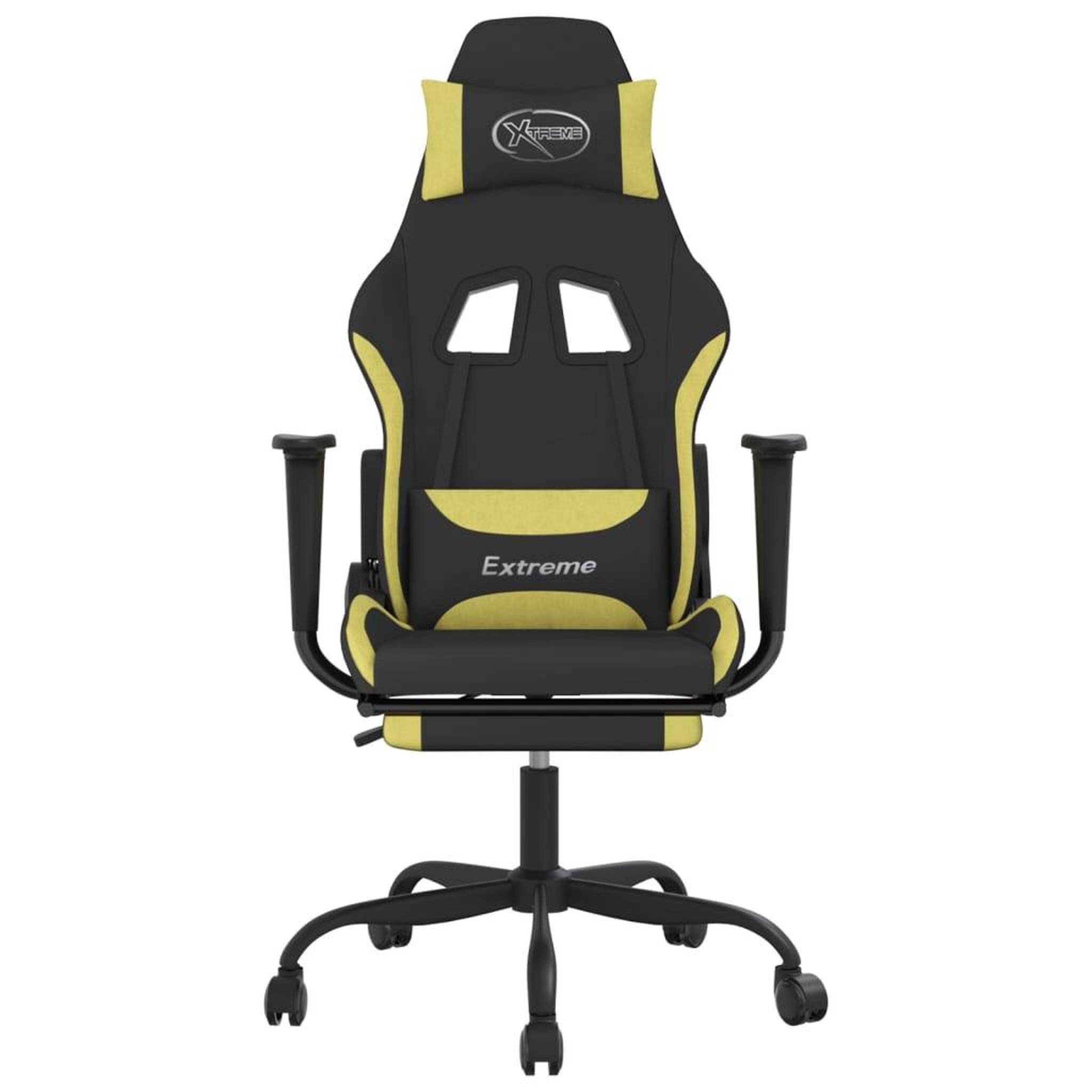 Voir la diapositive 3 : VIDAXL Chaise de jeu de massage avec repose-pied Noir et vert clair