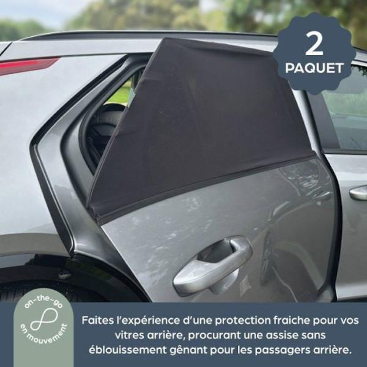 MARKET24 Pare-soleil pour bébé - DREAMBABY - 2 pieces de chaussettes de fenetre en maille - Protection contre le soleil et la chaleur