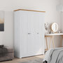 Voir la diapositive 1 : VIDAXL Garde-robe 3 portes Blanc 118x50x171,5cm Pin Assortiment Panama