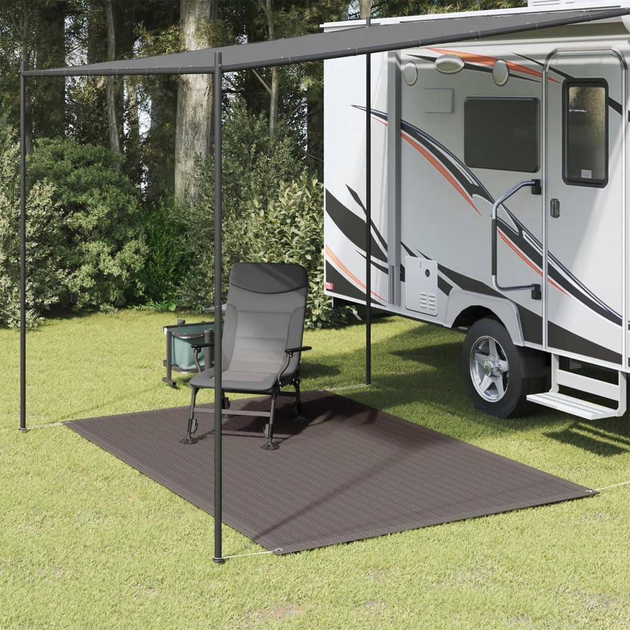 VIDAXL Tapis de tente 200x300 cm Anthracite
