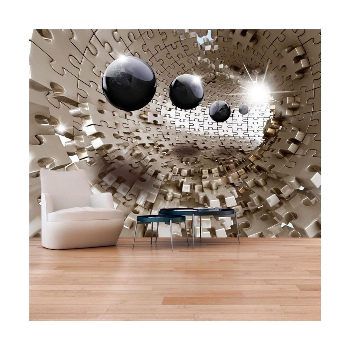 Paris Prix Papier Peint  Golden Jigsaw